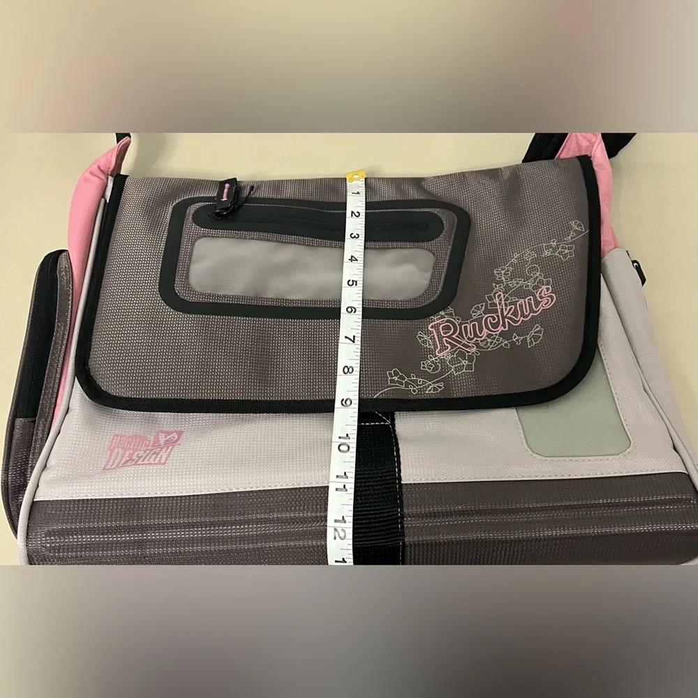 Ruckus Pink and Gray Messenger Bag